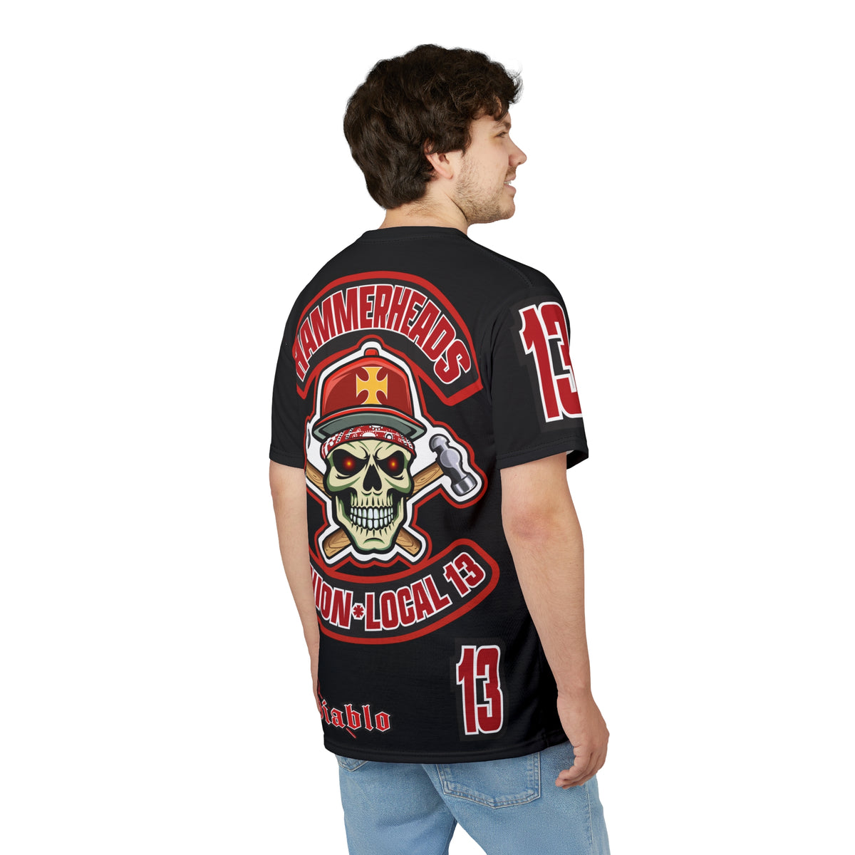 Hammerheads Union Local 13 - Custom Motorcycle Riding Tee Shirt _ Super Comfort and Fit
