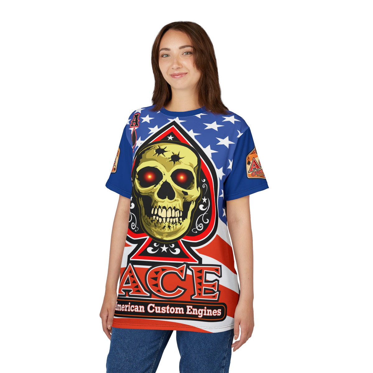 American Custom Engines ACE - Special Lumina Green  Ace of Spades Death Card High Visibility Graphics