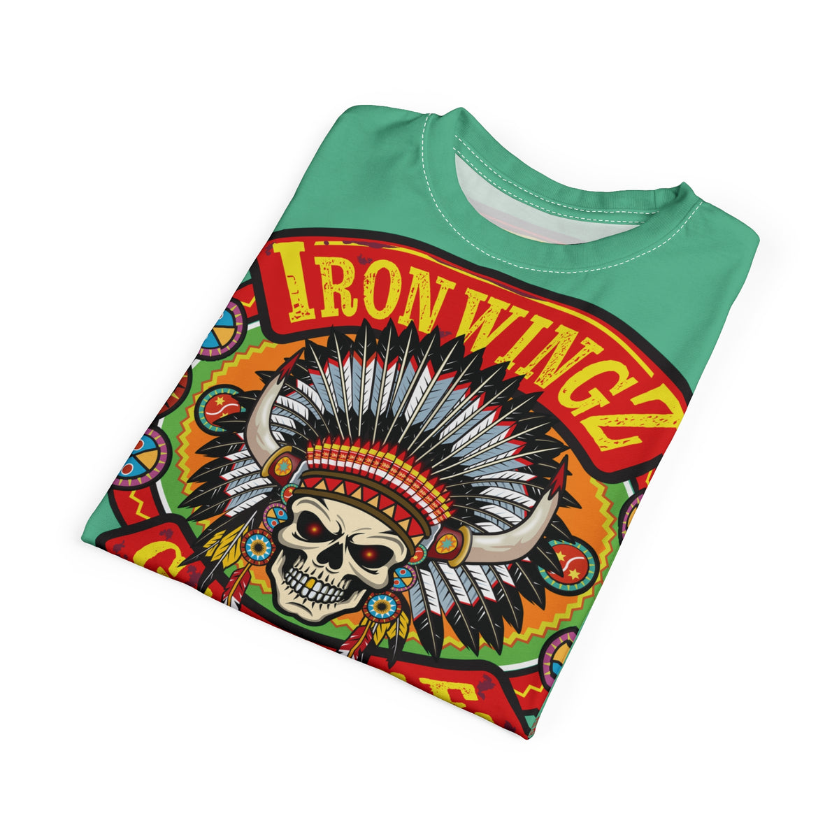 Iron WingZ Customs HIviz Graphic Super Tee, Edgy Streetwear, Customized Apparel, Gift for Bikers