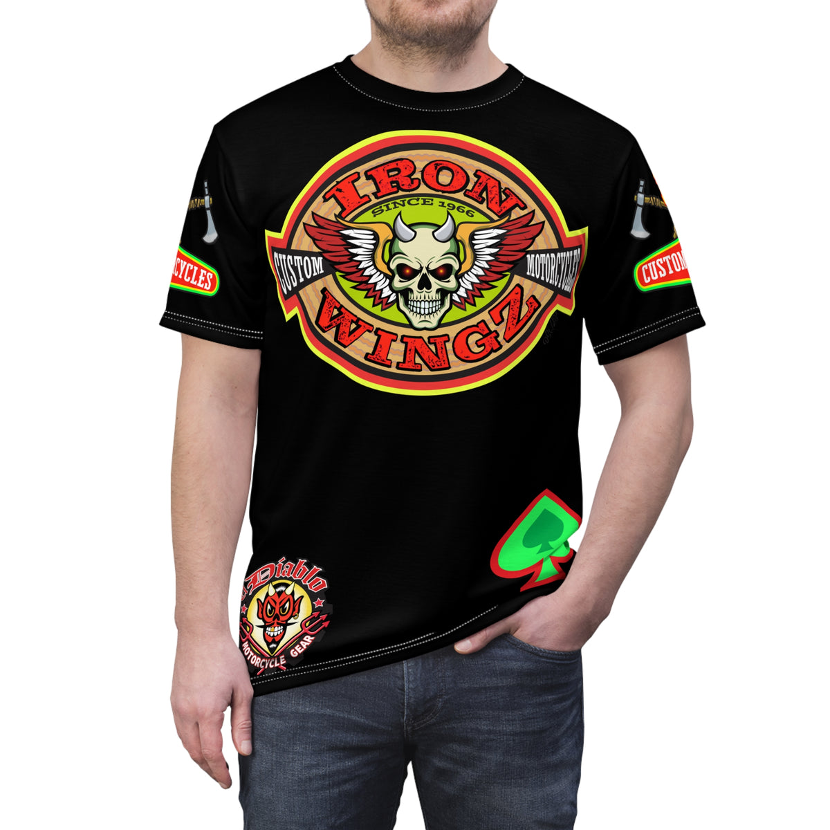 Iron WingZ Customs HiViz High Performance Motorcycle Riding Super Tee