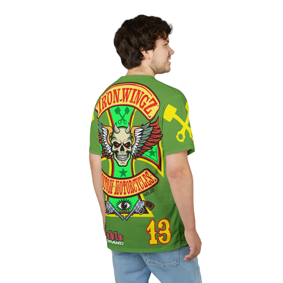 Iron Wingz Garage HiViz Super Tee, Unisex Graphic T-Shirt, Rockabilly Style Shirt,  Perfect Gift for Bikers