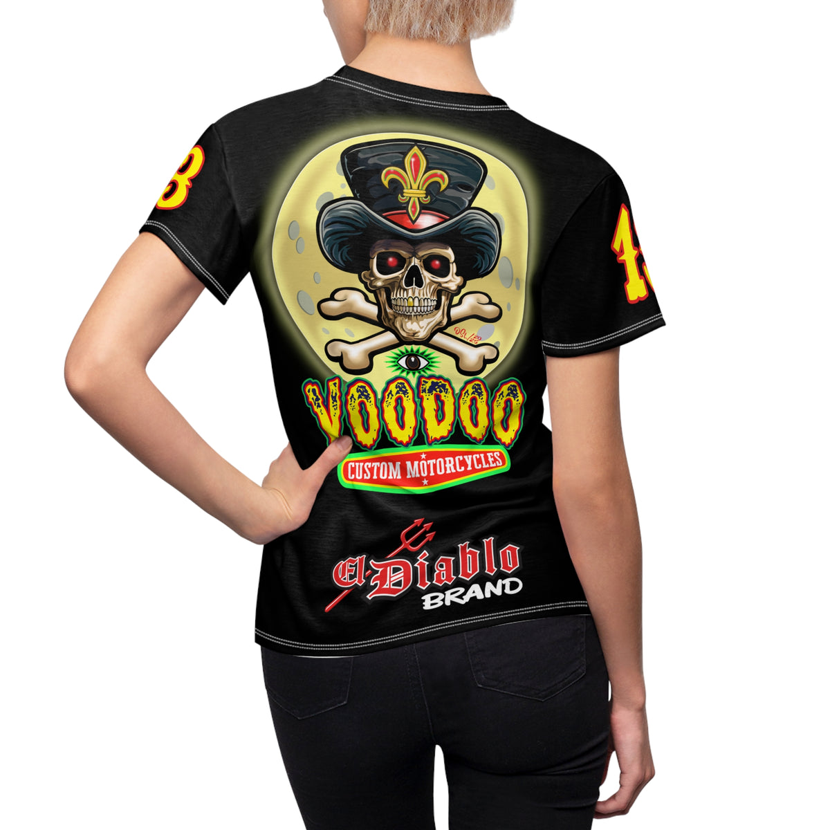 Women's Cut VooDoo Custom Motorcycles Graphic Tee — HiviZ Graphics