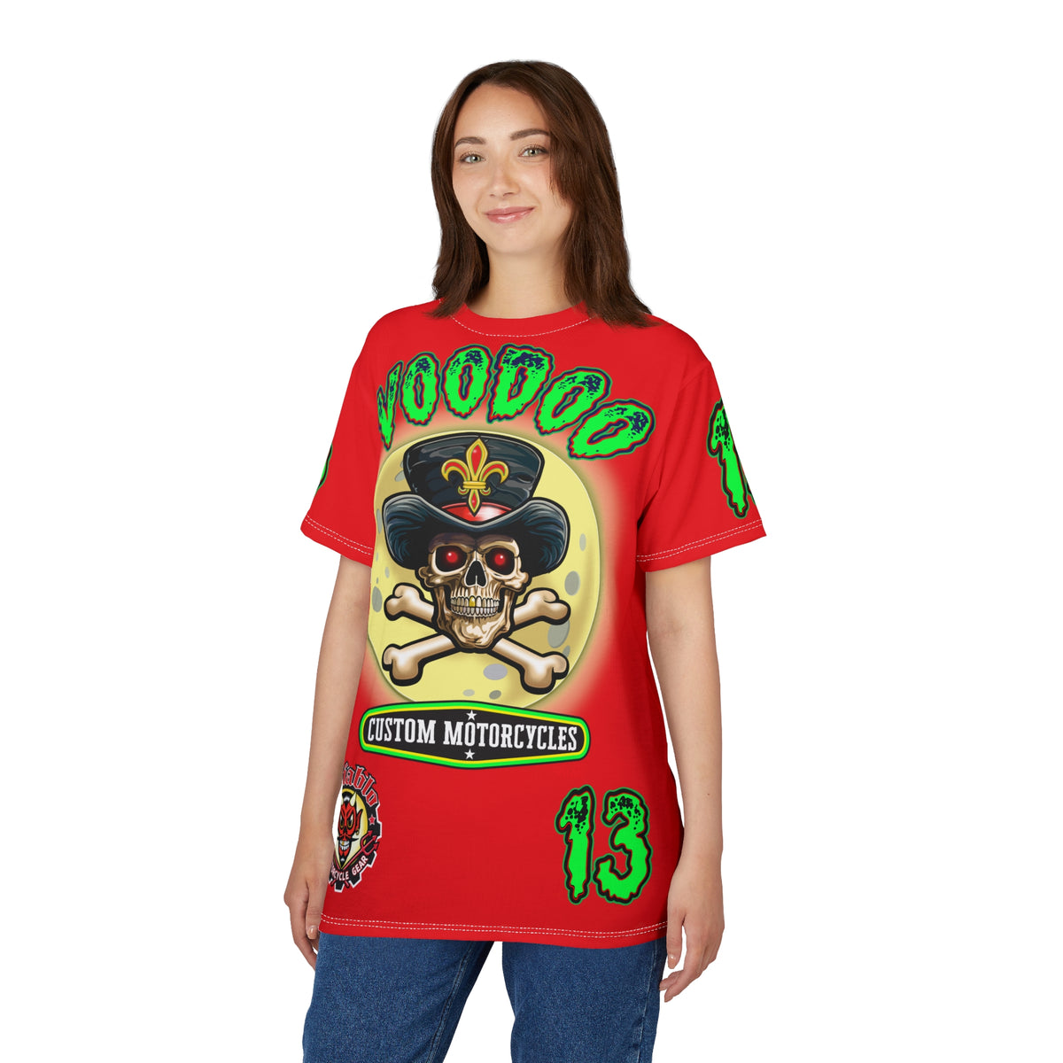 Voodoo Lucky 13 Motorcycle Ultimate HiViz Super Tee, XL Graphics , Custom Riding Apparel