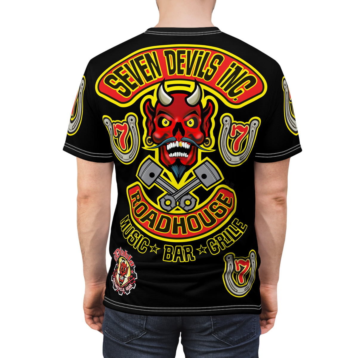Seven Devils Inc. Roadhouse Graphic Tee - Motorcycle Custom Riding Super Tee - This is THE Super Tee you want to wear !!!!
