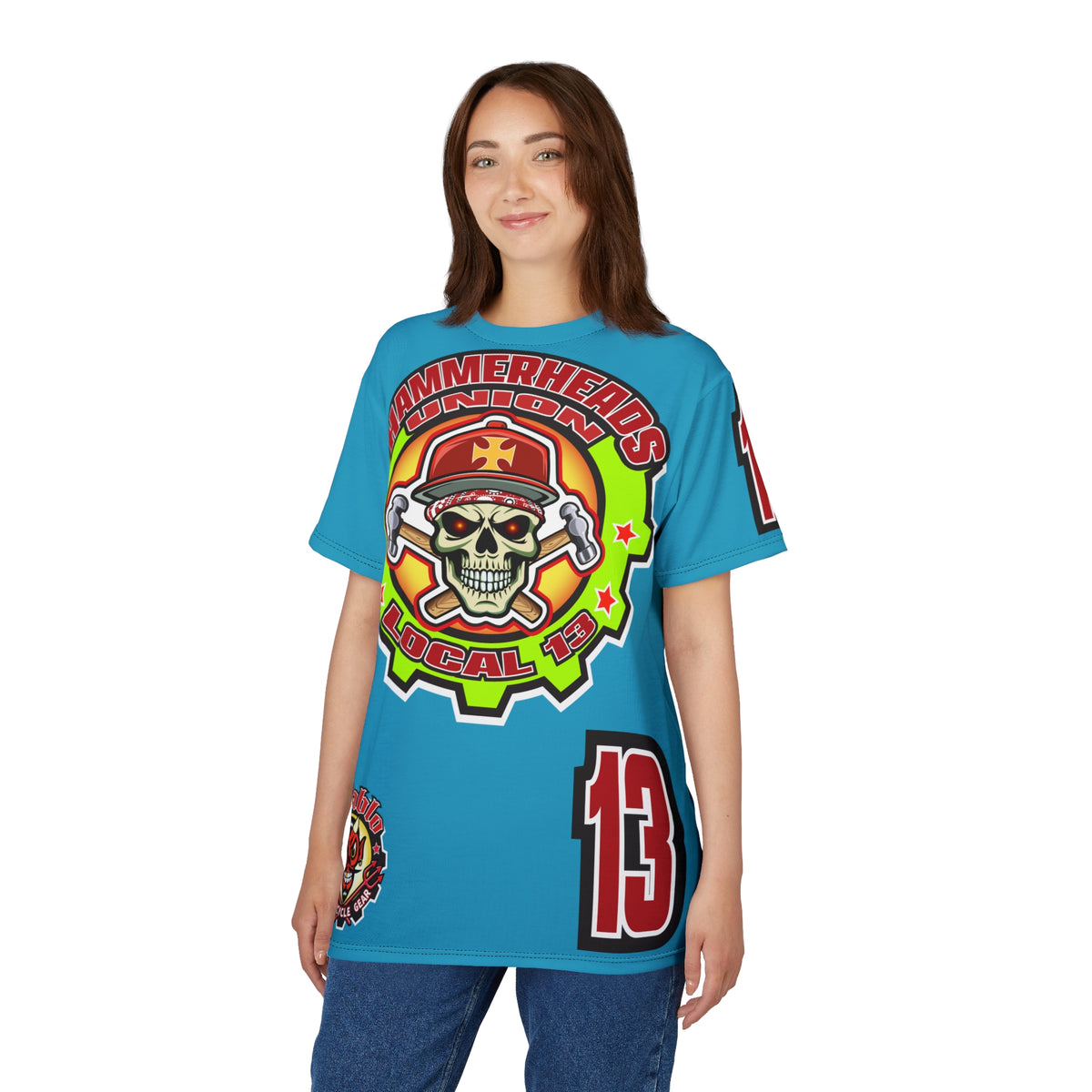 Hammerheads Union Local 13 HiViz Super Tee - Rough Tough Bad Attitude Motorcycle Riding Tee
