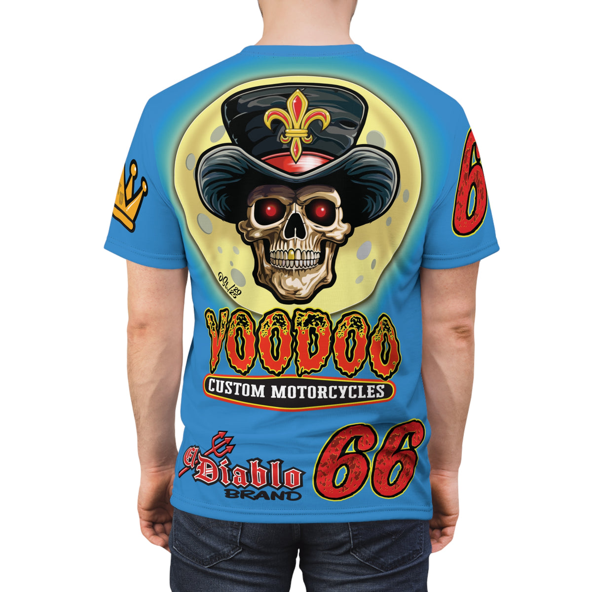 VooDoo Custom Motorcycles Route 66 Unisex Super Tee - High Performance Riding Gear