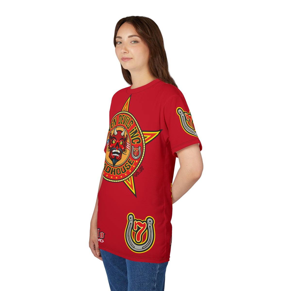 Seven Devils Inc. Roadhouse Deluxe HiViz Graphic Tee - Motorcycle Custom Riding Super Tee