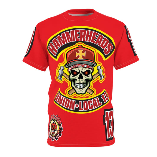 Hammerheads Union Local 13 HiViz Super Tee - Rough Tough Bad Attitude Motorcycle Riding Tee