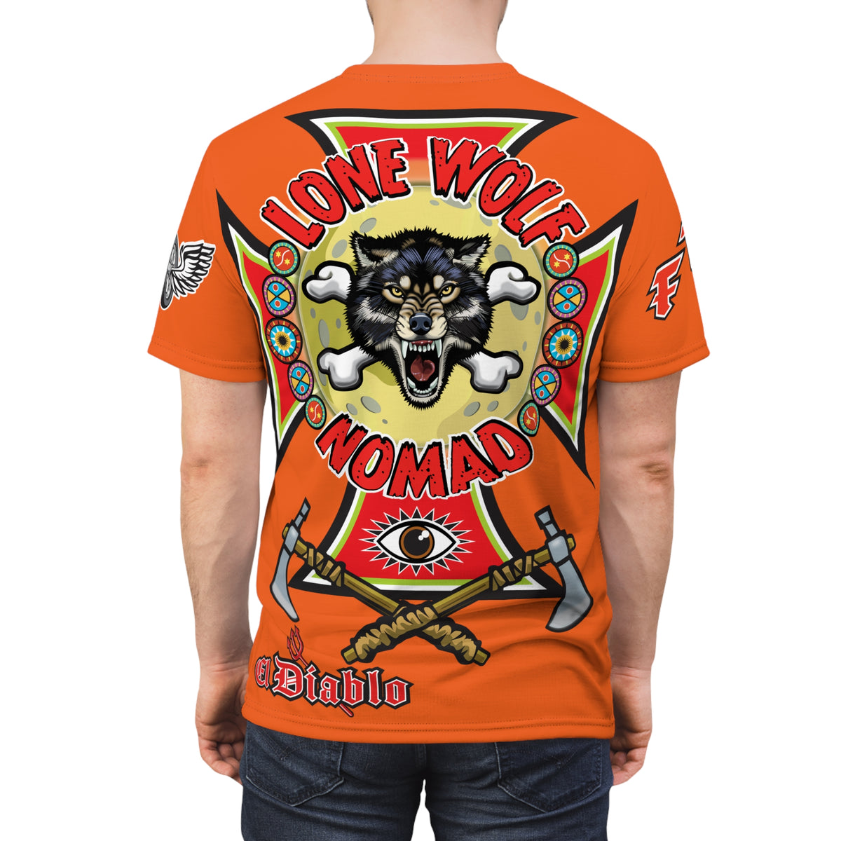 Lone Wolf Nomad HiViz Super Tee - For The Independent No Club Bikers For Life