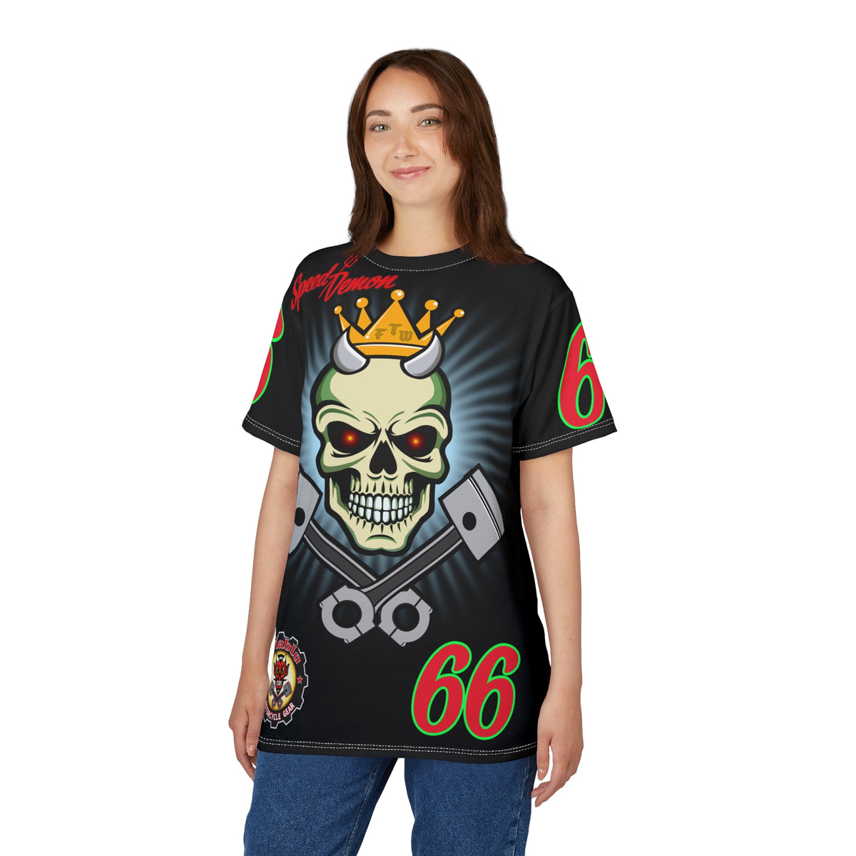 Speed Demon High Performance Unisex Super Tee - Edgy Racing Skull Design