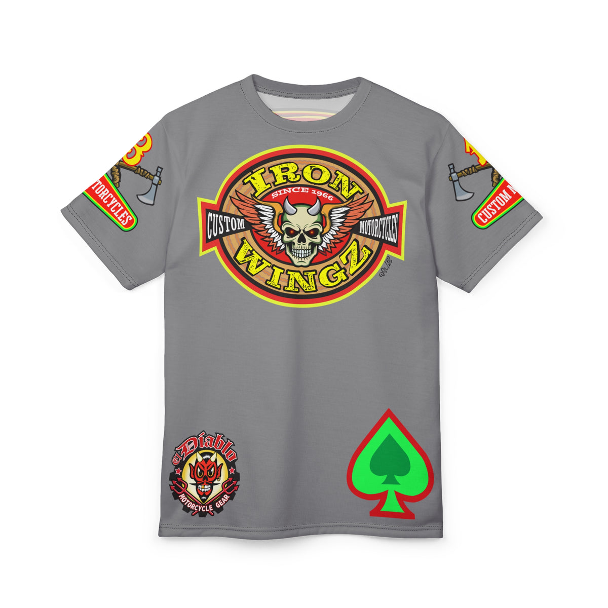 Iron WingZ Customs HiViz High Performance Motorcycle Riding Super Tee