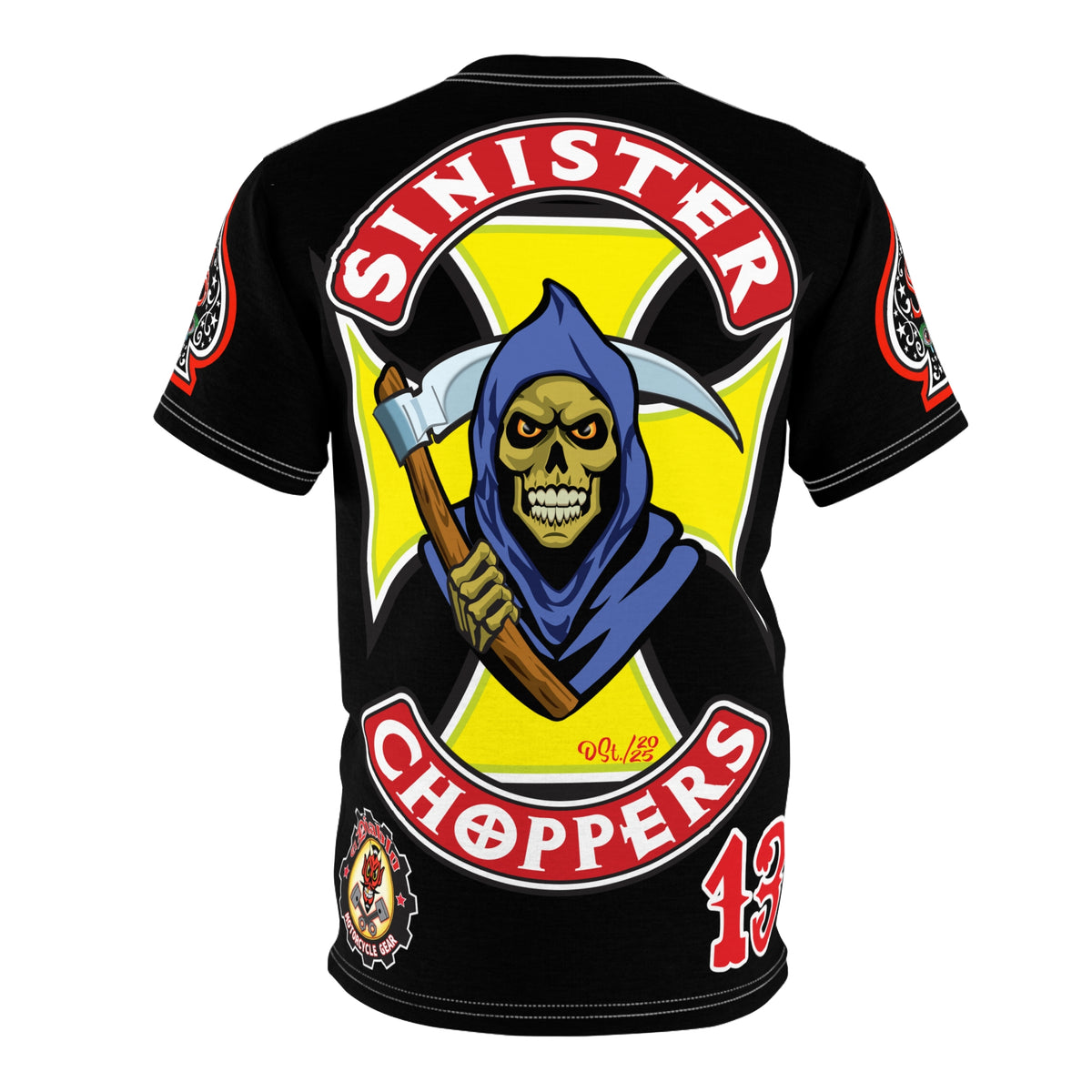 Sinister Choppers HiViz Custom Motorcycles- Reaper Super Tee - High Performance Riding Wear