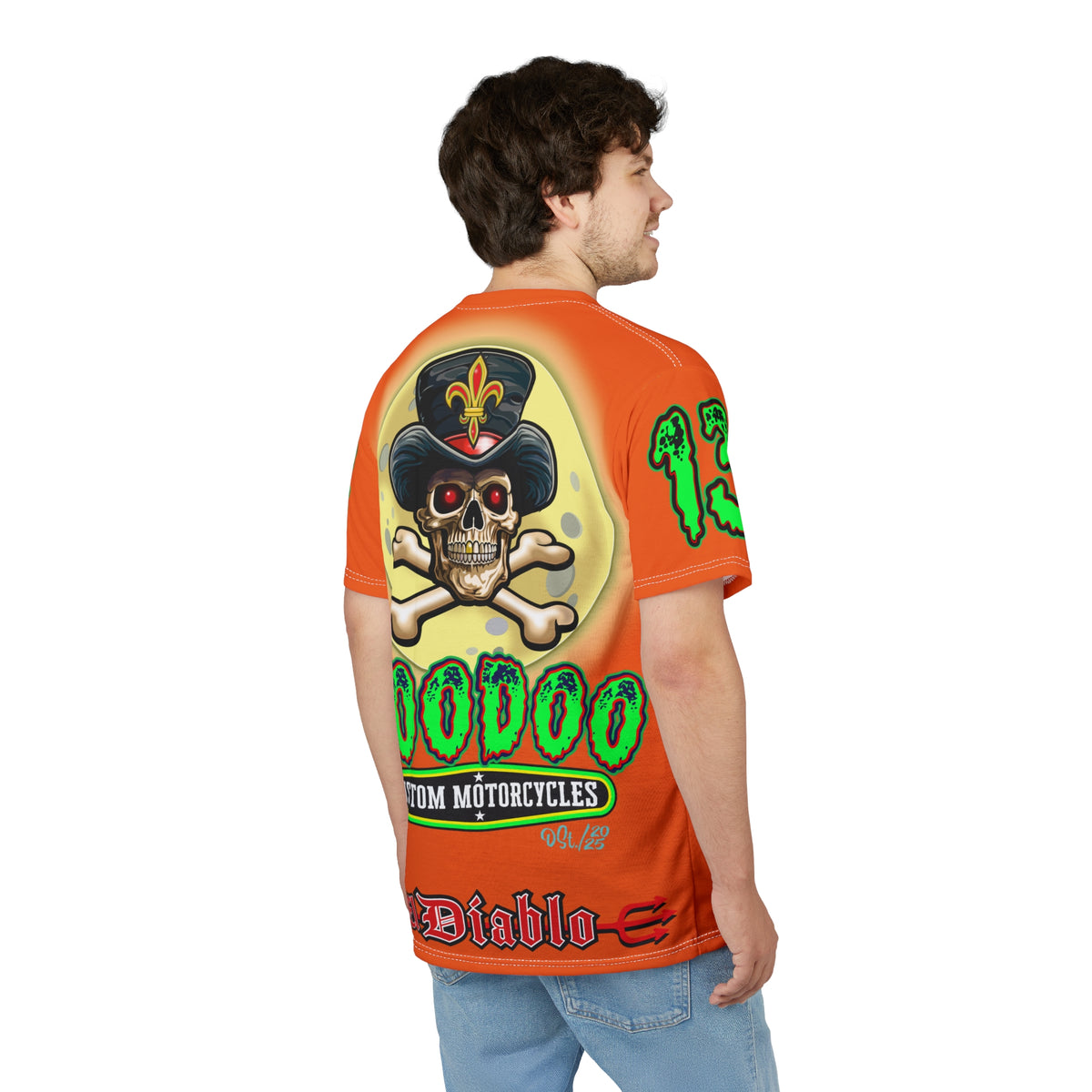 Voodoo Lucky 13 Motorcycle Ultimate HiViz Super Tee, XL Graphics , Custom Riding Apparel