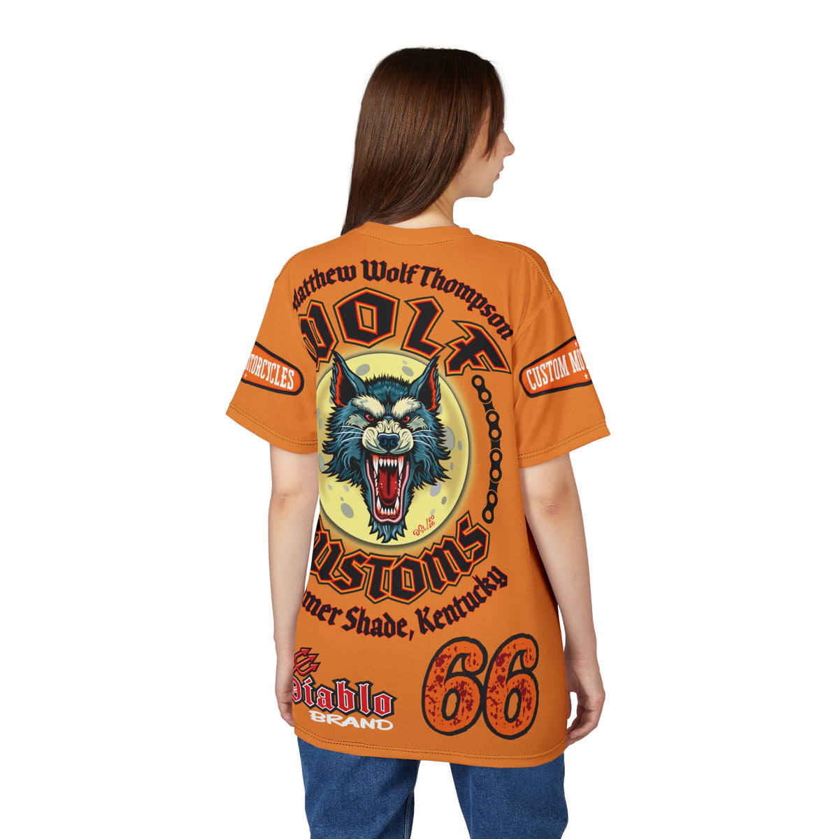 MWT Wolf Custom Motorcycles Super Tee — Viciously Cool High Performance Motorcycle Riding Shirt