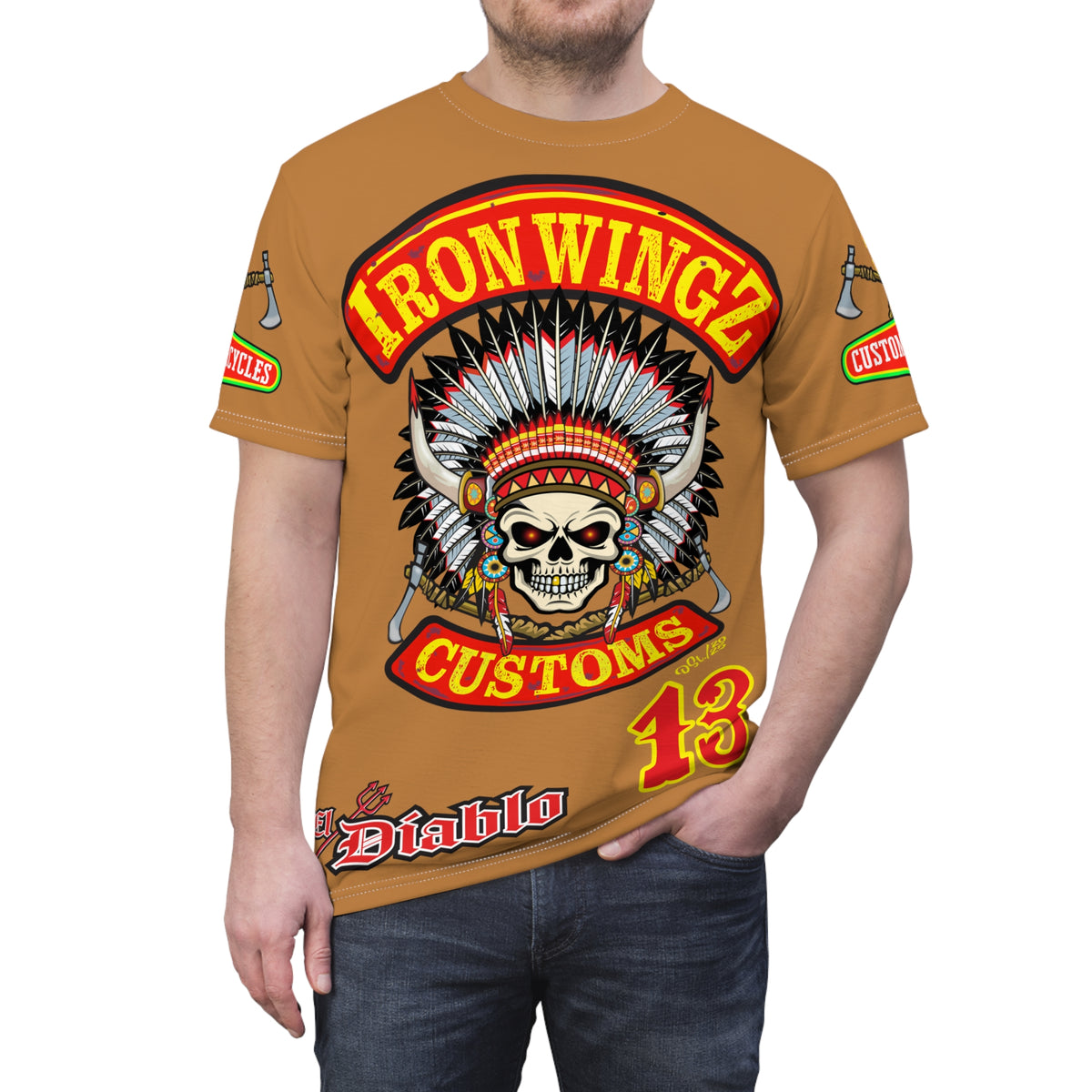 Iron Wingz Garage HiViZ Motorcycle Rider Super Tee