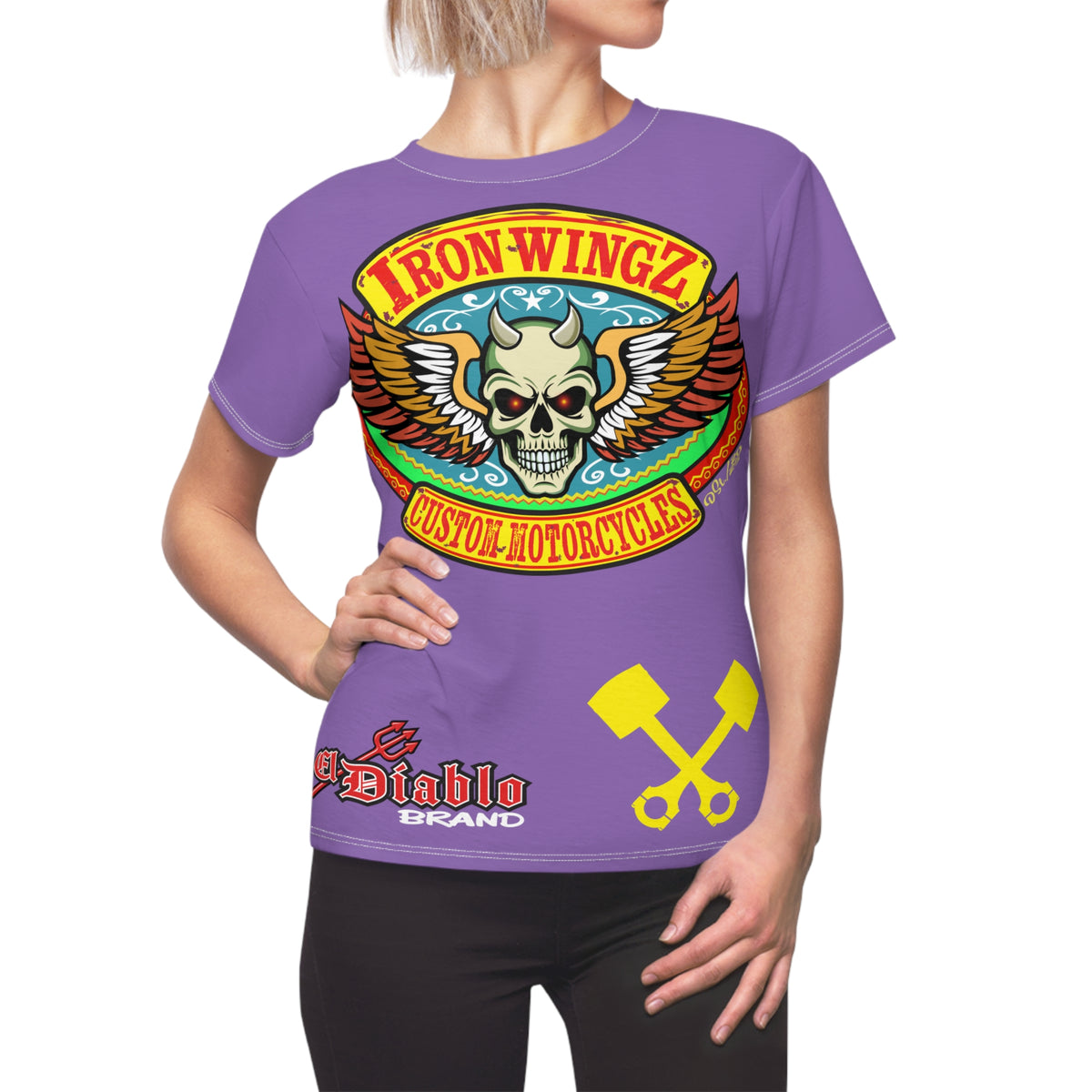 Women's Cut IronWingZ Custom Motorcycles  Graphic Tee — HiviZ Graphics