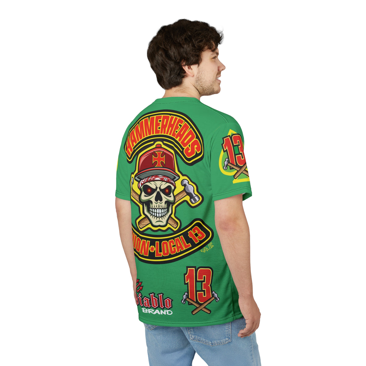 Hammerheads Union Local 13  -  Custom Motorcycle Riding Super Tee - Super Comfort and Fit