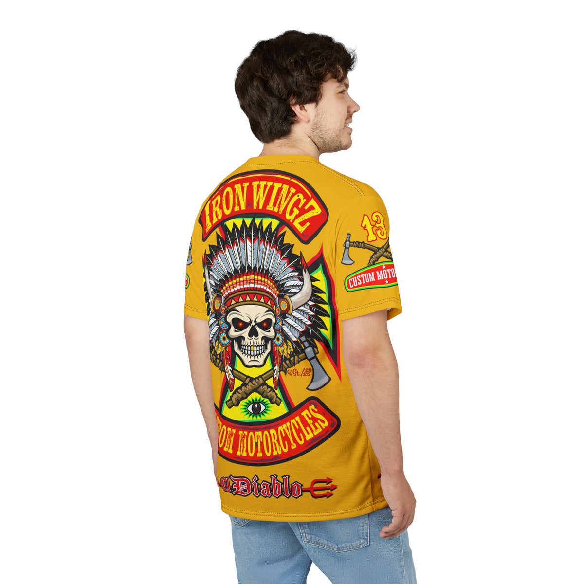 Iron Wingz Garage HiViZ Motorcycle Rider Super Tee