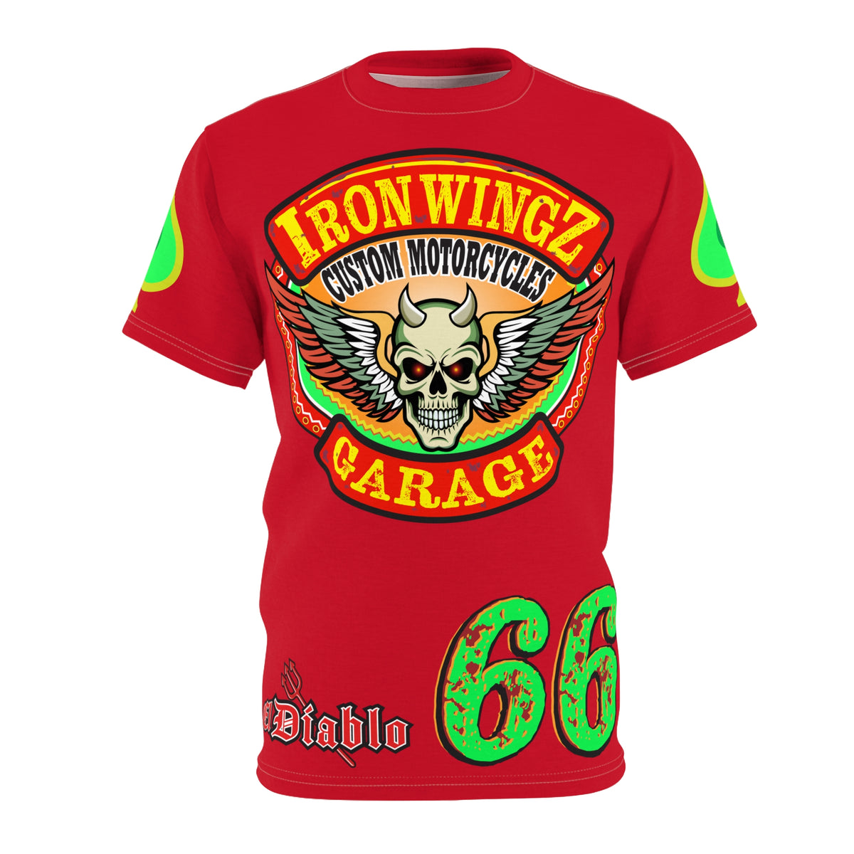 Iron Wingz Custom Motorcycle Unisex Super Tee - Bold Graphic Tee for Bikers