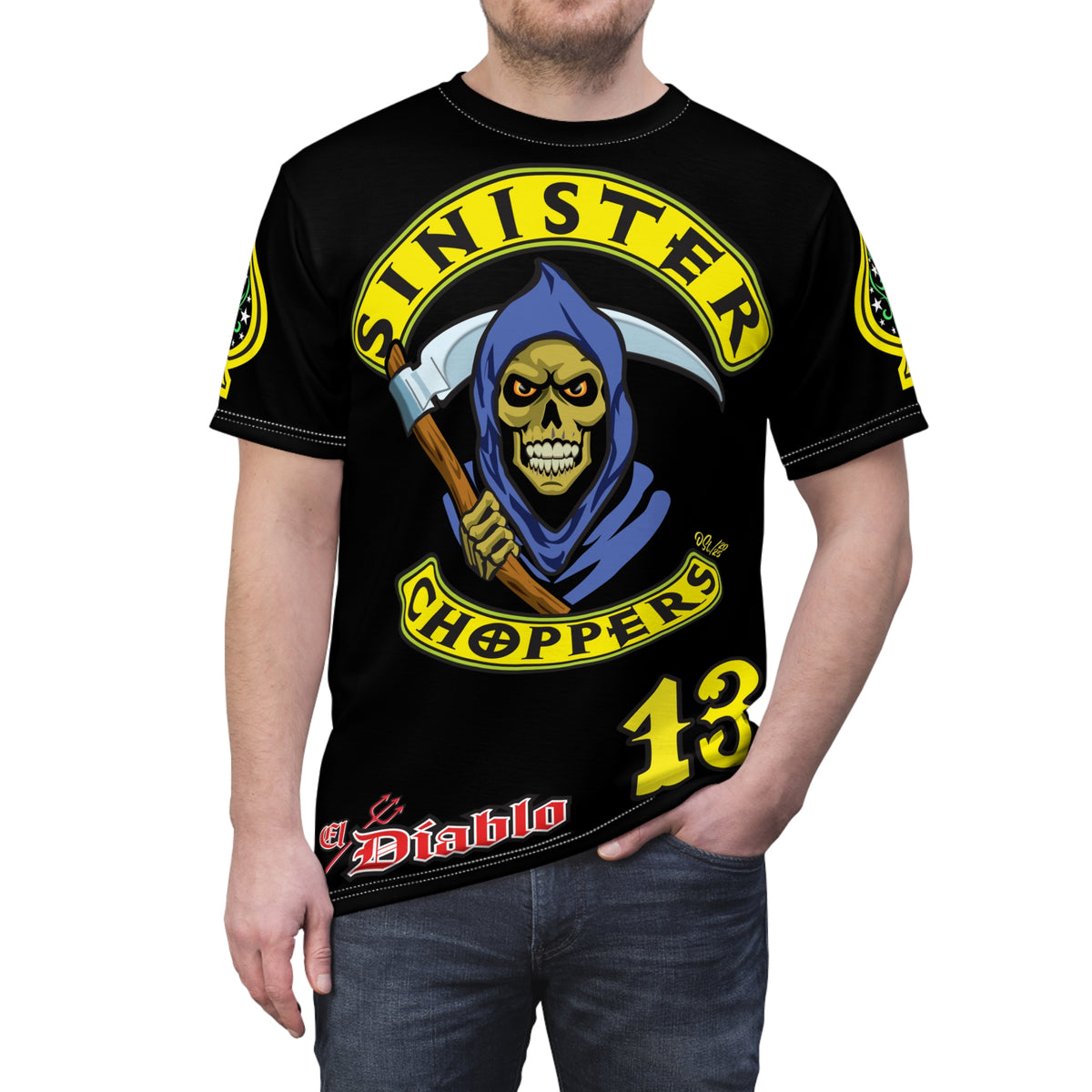 Sinister Choppers Custom Motorcycles -  HiViz Custom Reaper Super Tee - High Performance Riding Wear