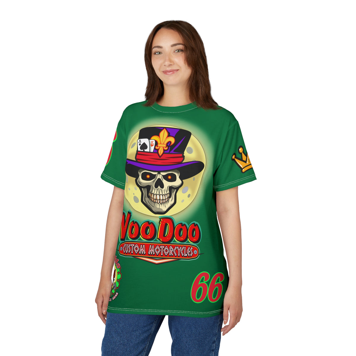 VooDoo Custom Motorcycles  Unisex Super Tee - High Performance Riding Gear