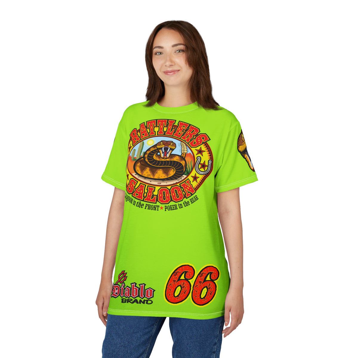 VERY Special HIVIZ Rattlers Saloon SUPER TEE — Vintage Biker 66 Graphic Shirt