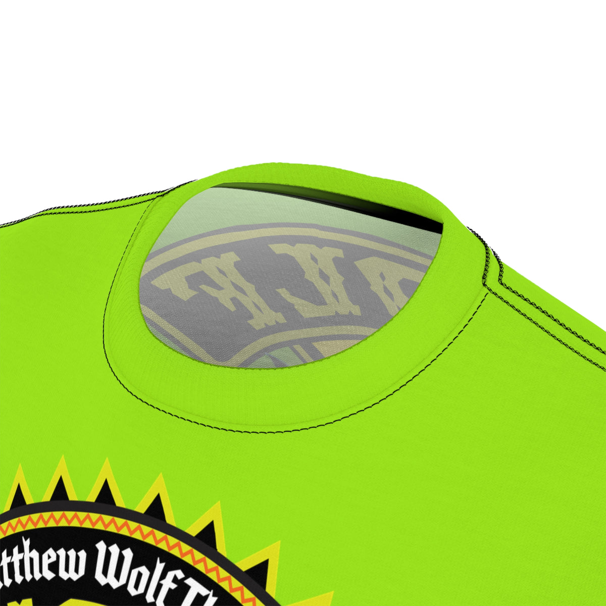 VERY SPECIAL MWT Wolf Customs HiViZ Lumina Green with XL Graphics Super Tee —  The Best Biker Riding Tee EVER !!!