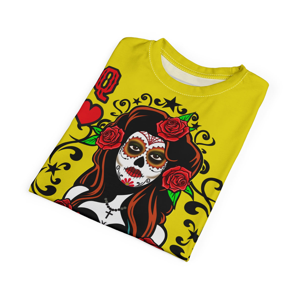 VERY Special HIVIZ Voodoo Custom Motorcycles Tee — Queen of Hearts Graphics - Super Riding Tee