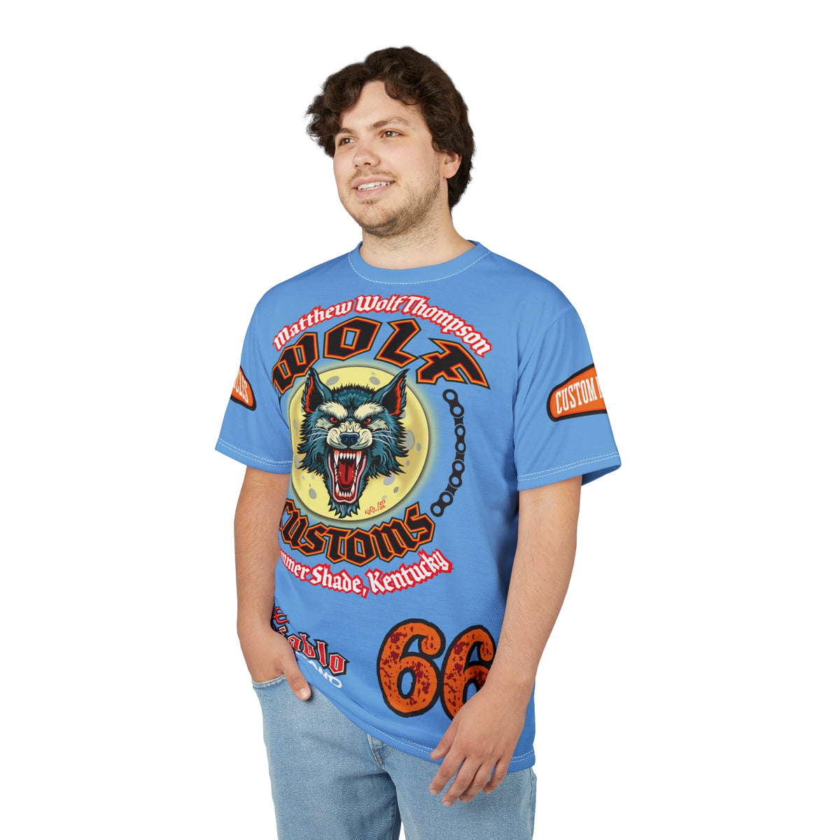 MWT Wolf Customs Motorcycle Super Tee — Viciously Cool High Performance Motorcycle Riding Shirt