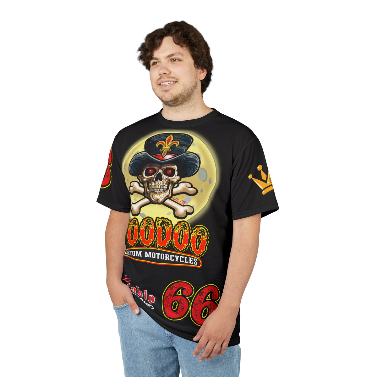 VooDoo Custom Motorcycles  Route 66 Unisex Super Tee - High Performance Riding Gear