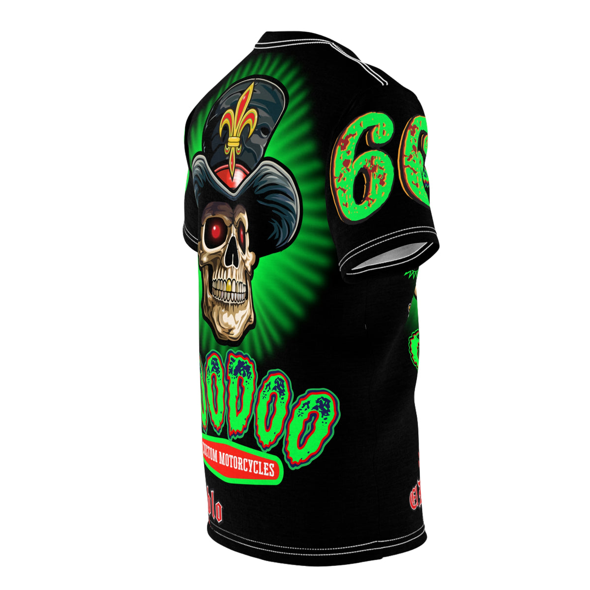 Voodoo Custom Motorcycles HiViZ Route 66 Super Tee, Specially Designed for visibility and riding comfort, Badazz Graphic T-Shirt,