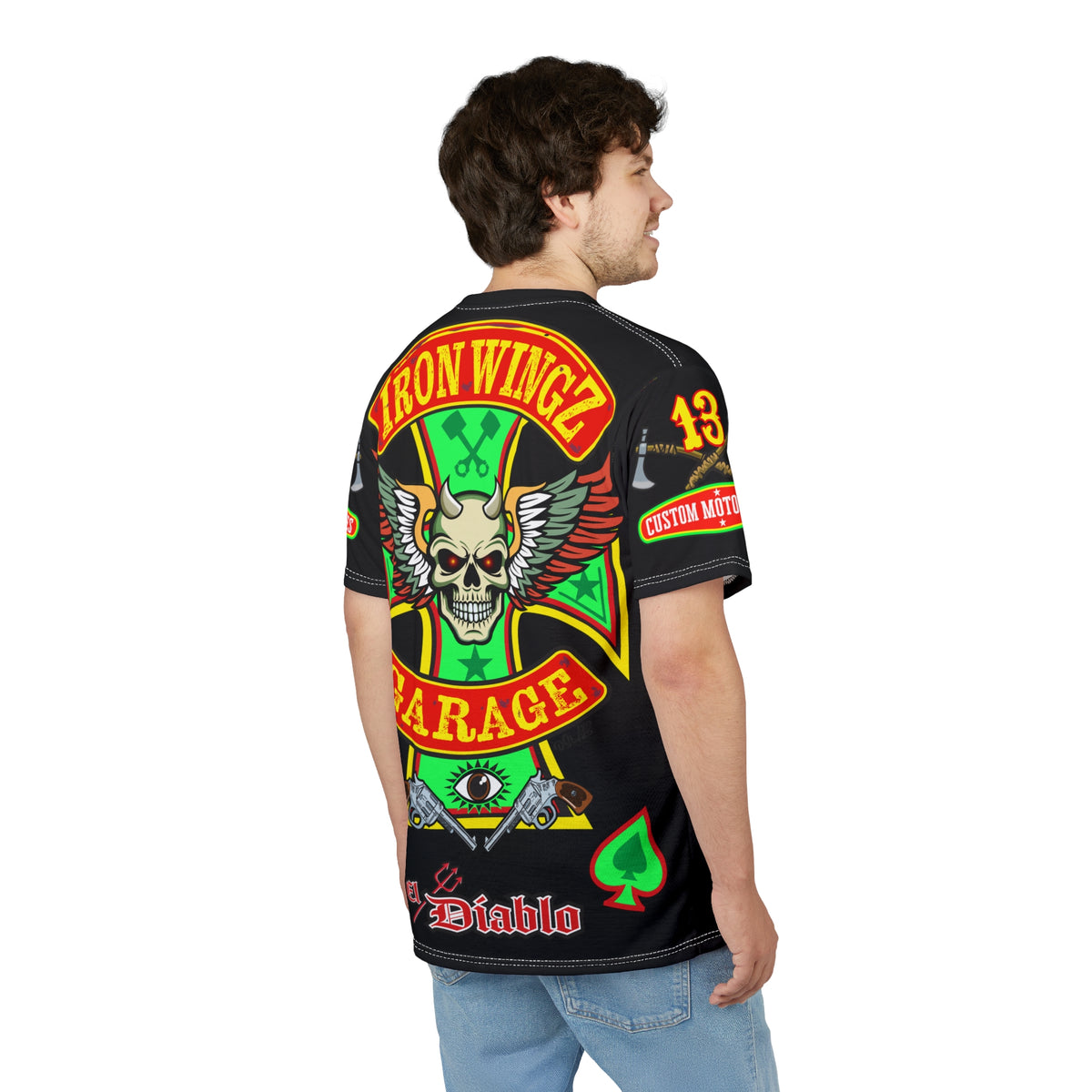 Iron WingZ Customs HiViz High Performance Motorcycle Riding Super Tee