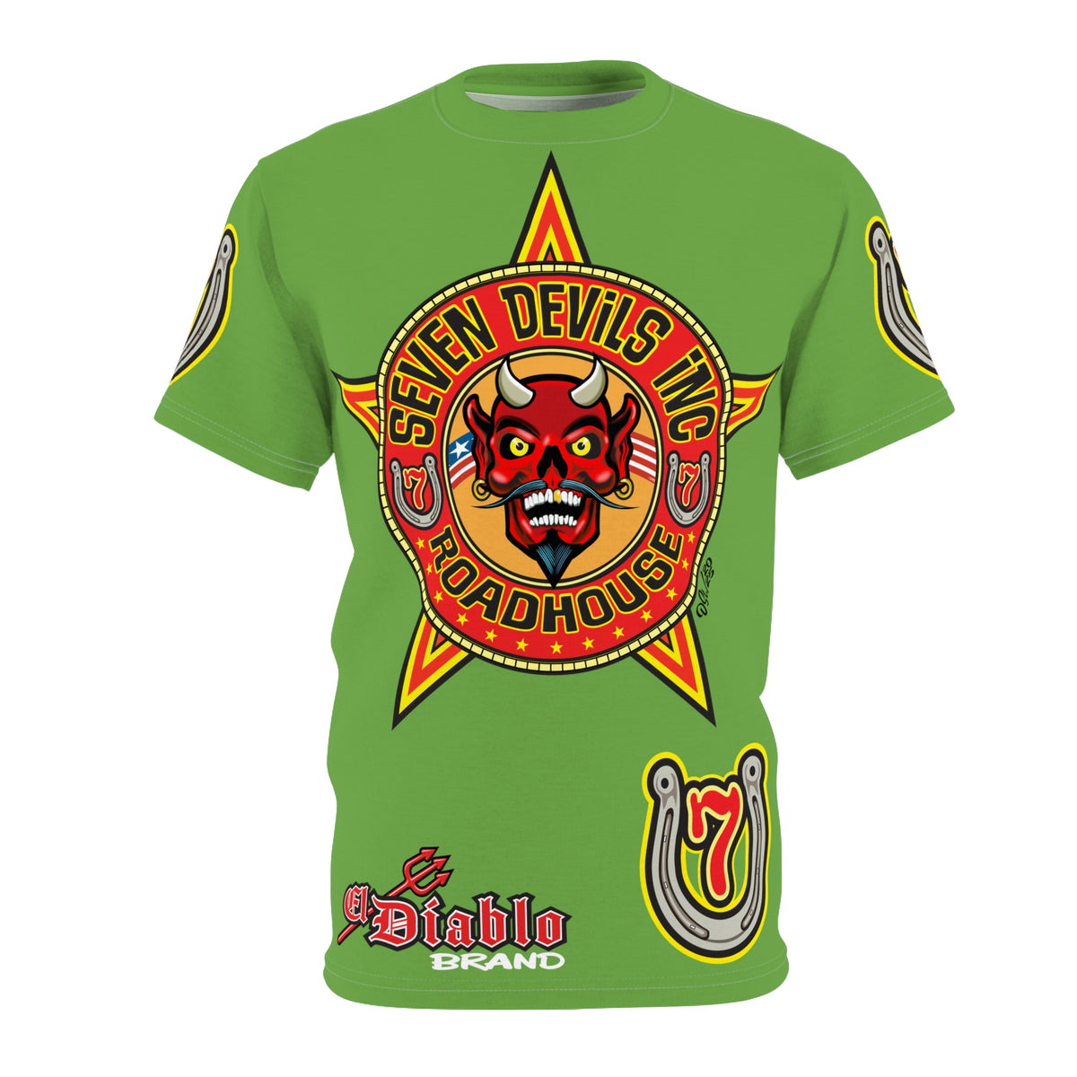 Seven Devils Inc. Roadhouse HiViz Graphic Tee - Motorcycle Custom Riding Super Tee