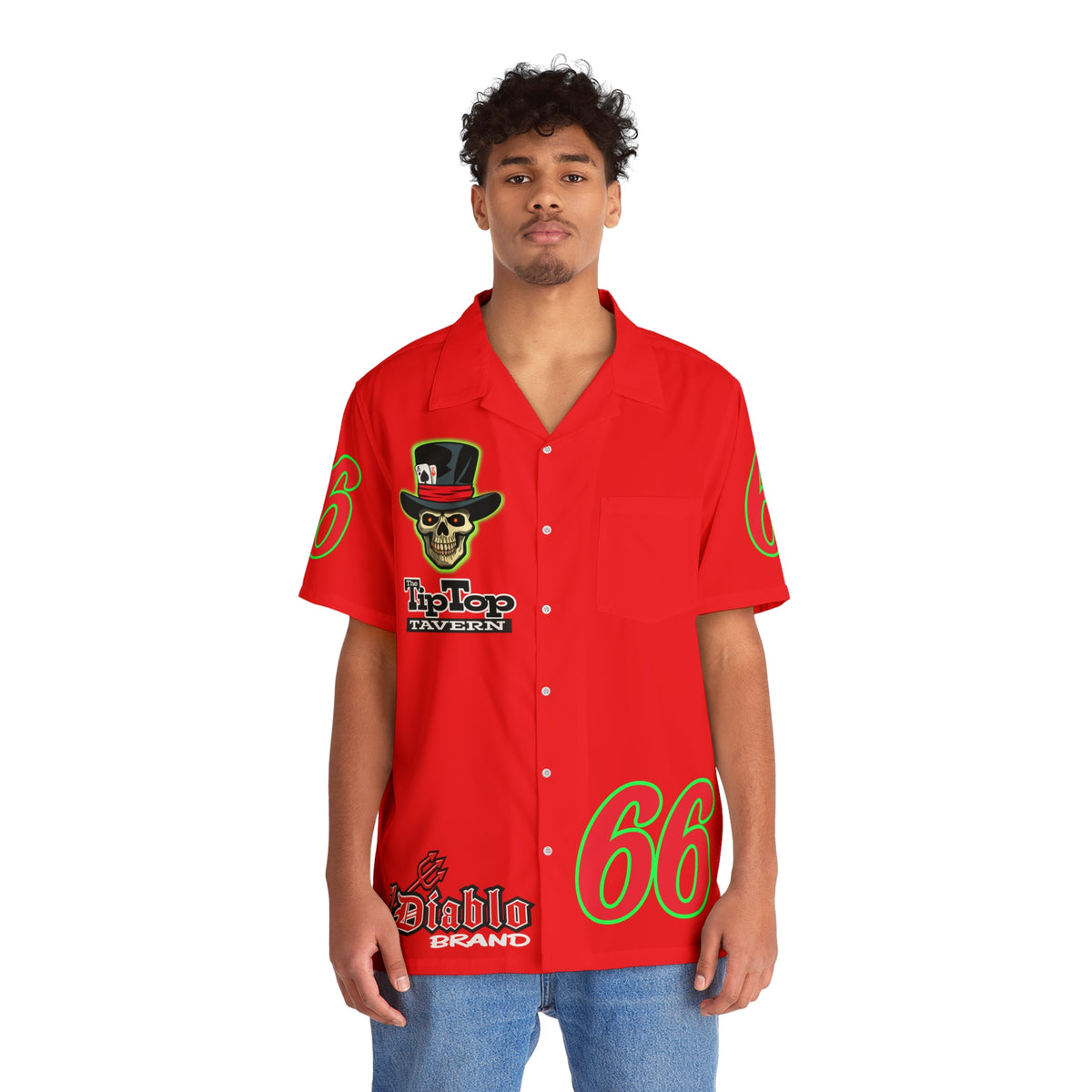 Big Bopper Men's Hawaiian Shirt - Loose, Comfortable Button Up Shirt for Easy Breezy Riding - Sizes to 5XL