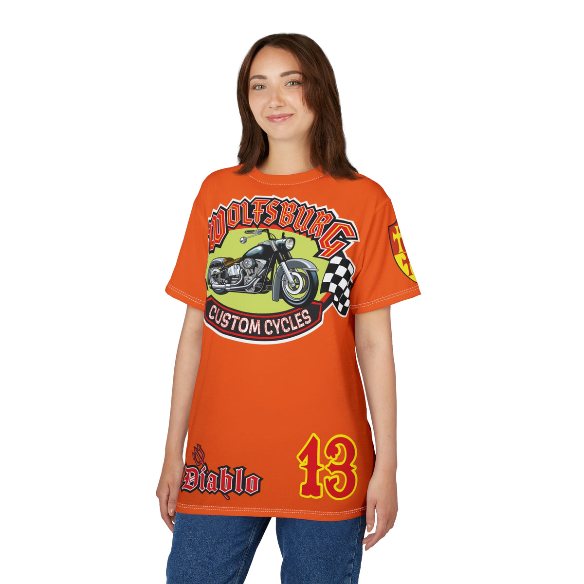 Wolfsburg Custom Cycles HiViz High Comfort Motorcycle Riders Super Tee