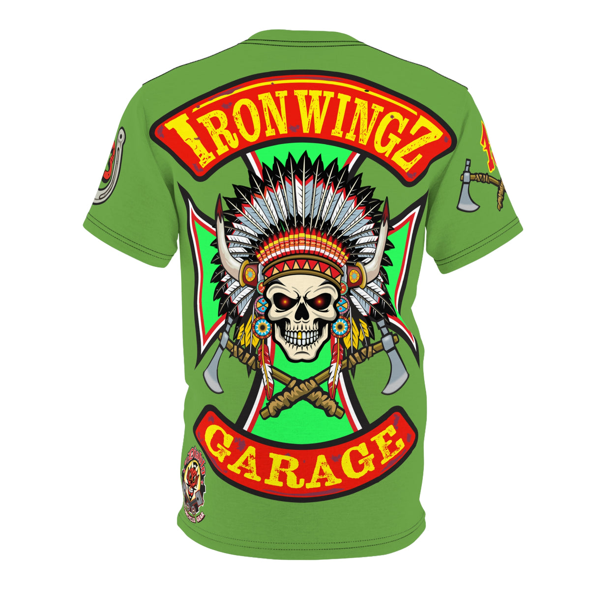 Iron Wingz Garage HiViZ Motorcycle Rider Super Tee