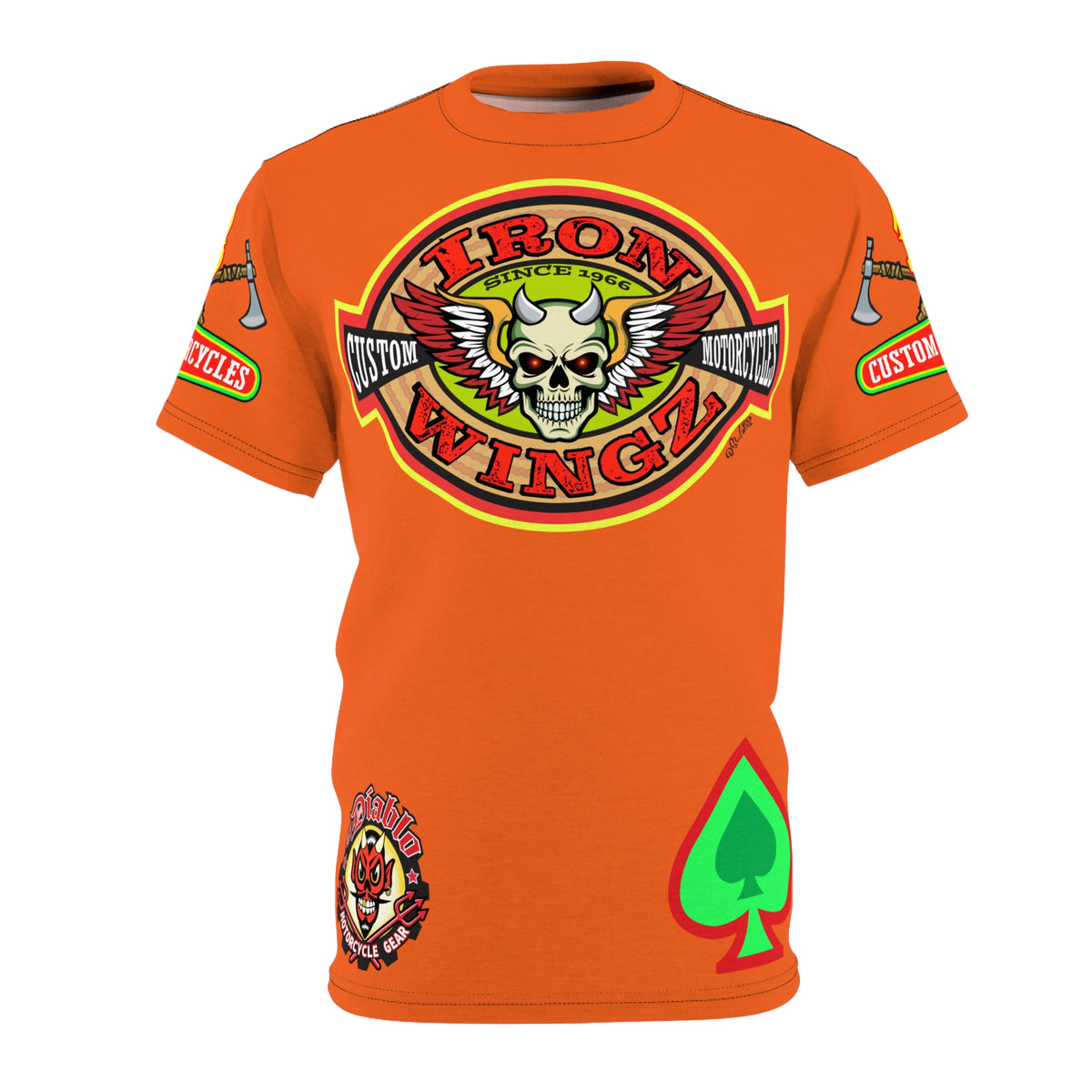 Iron WingZ Customs HiViz High Performance Motorcycle Riding Super Tee