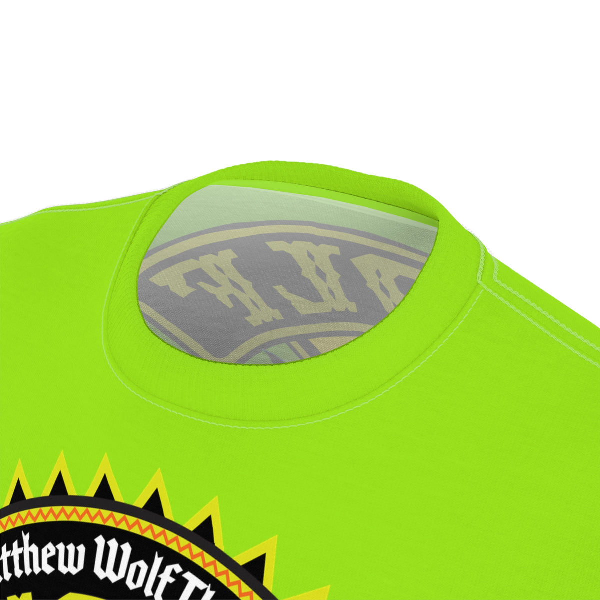 VERY SPECIAL MWT Wolf Customs HiViZ Lumina Green with XL Graphics Super Tee —  The Best Biker Riding Tee EVER !!!