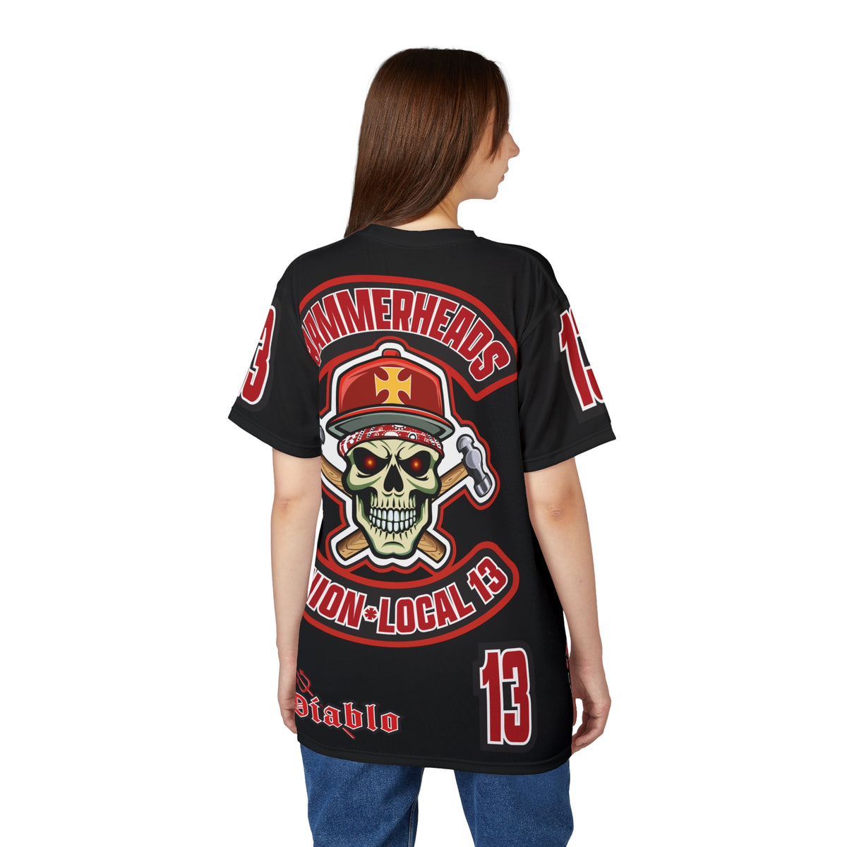 Hammerheads Union Local 13 - Custom Motorcycle Riding Tee Shirt _ Super Comfort and Fit