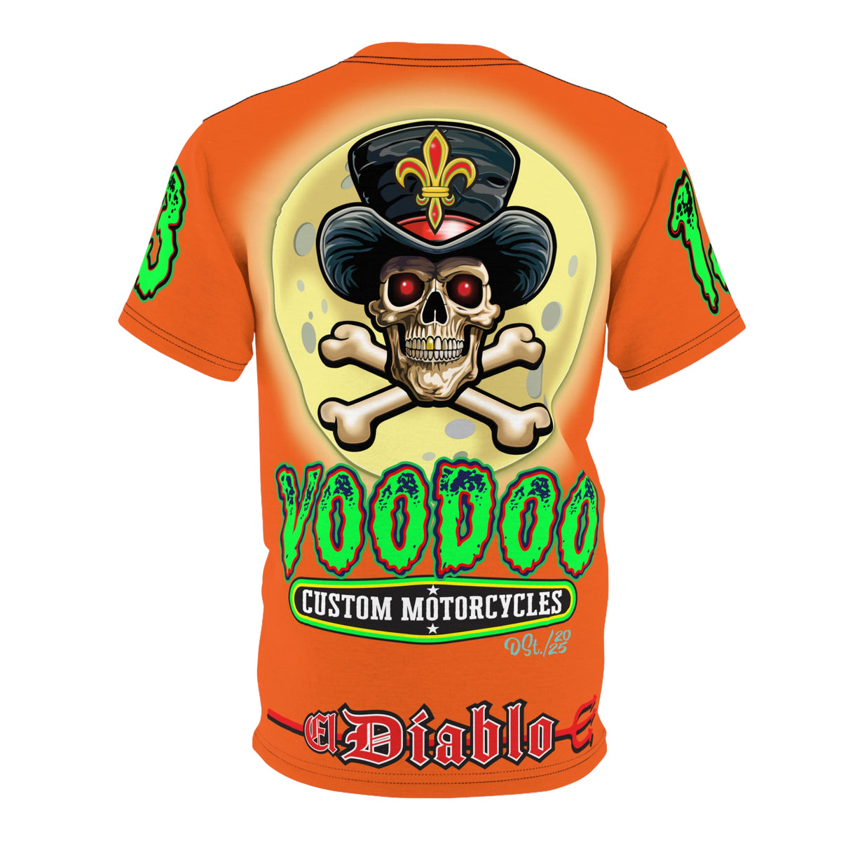 Voodoo Lucky 13 Motorcycle Ultimate HiViz Super Tee, XL Graphics , Custom Riding Apparel