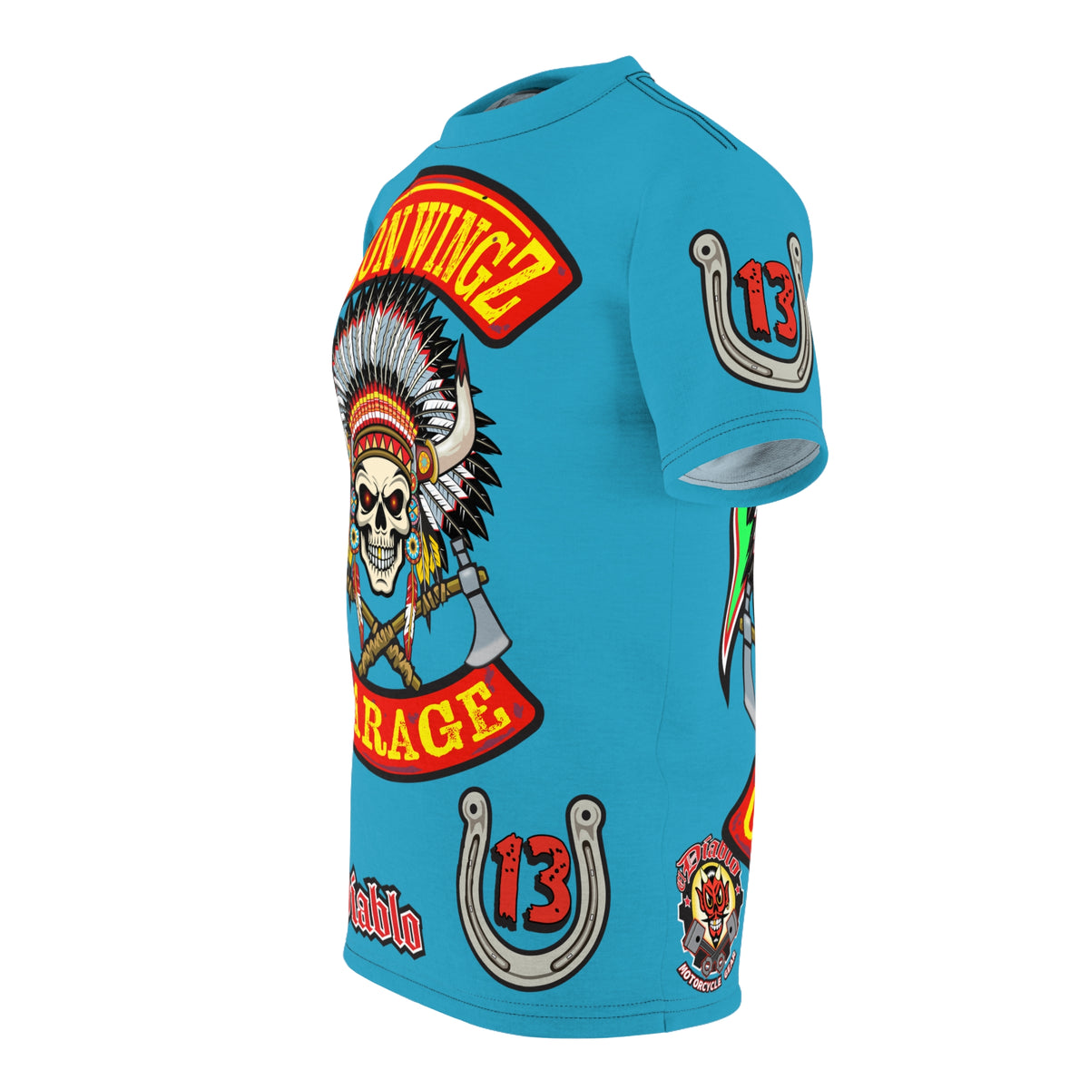 Iron Wingz Garage Warrior HiViZ Motorcycle Rider Super Tee