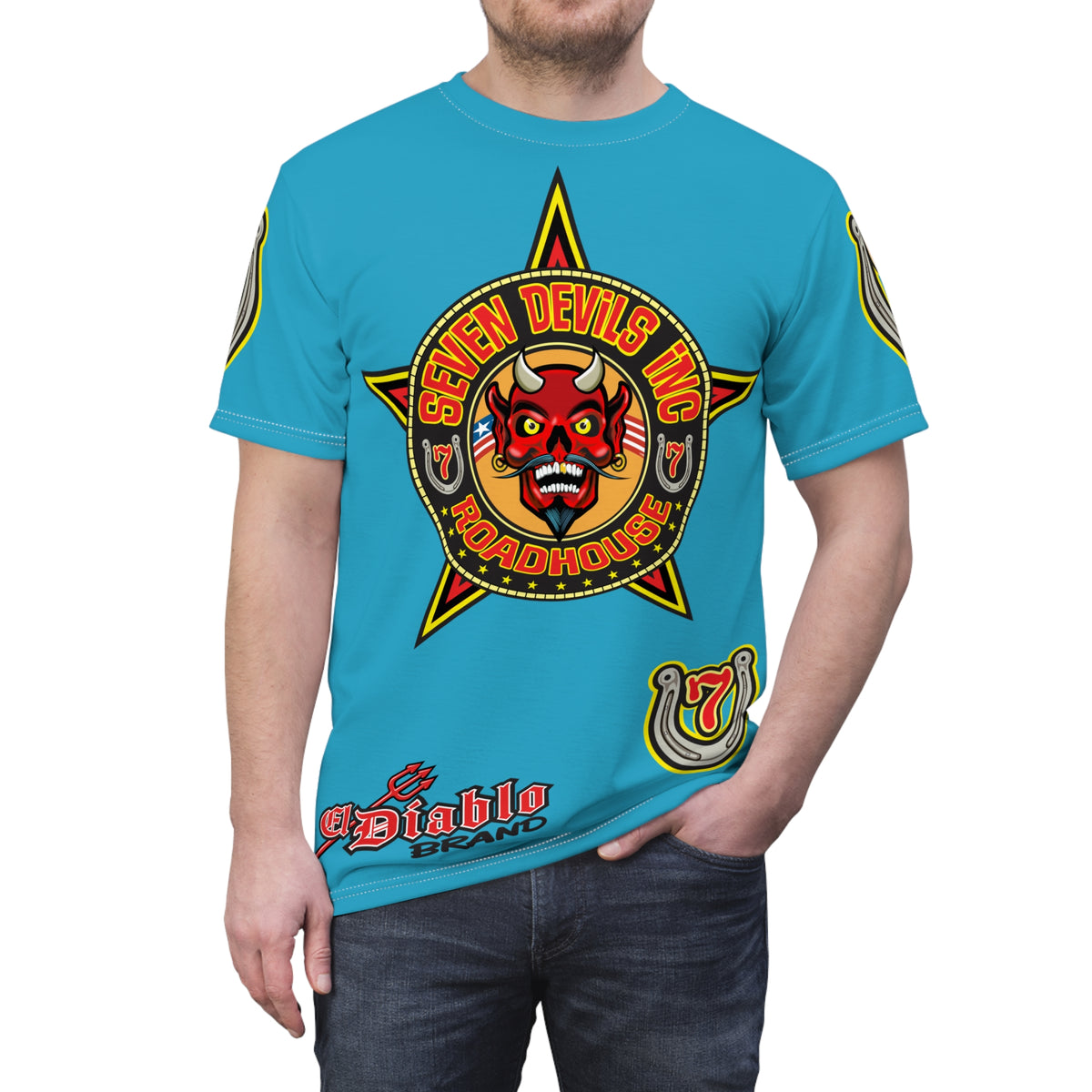 Seven Devils Inc. Roadhouse Graphic Tee - Motorcycle Custom Riding Super Tee