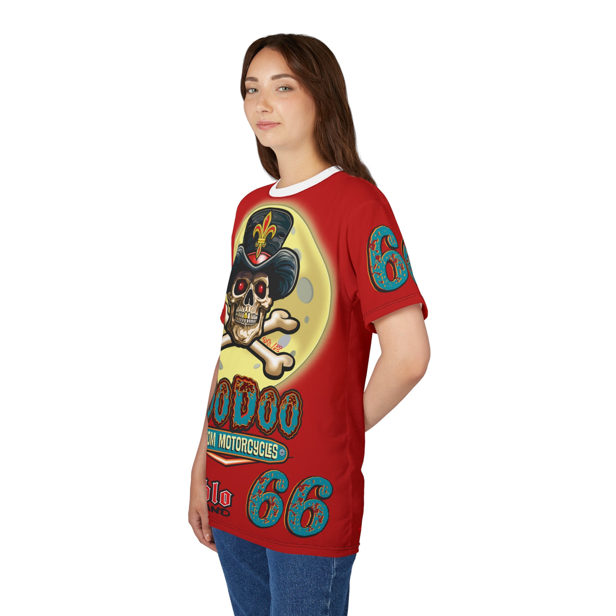 Voodoo Customs Tie Dye Blast Graphic Tee – Unisex- Edgy Style for Bikers