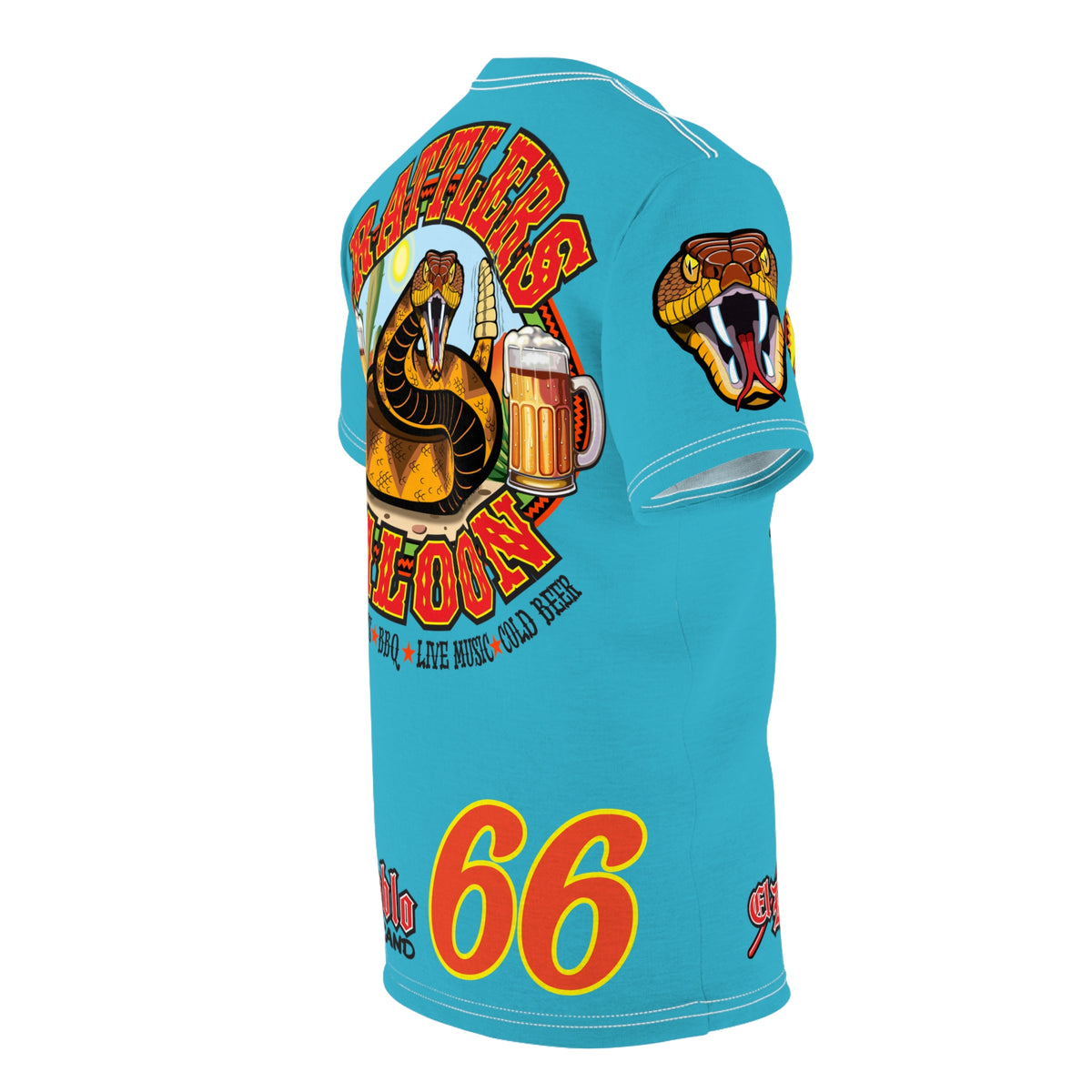 Rattlers Saloon  BADAZZ SUPER TEE — Vintage Biker 66 Graphic Shirt