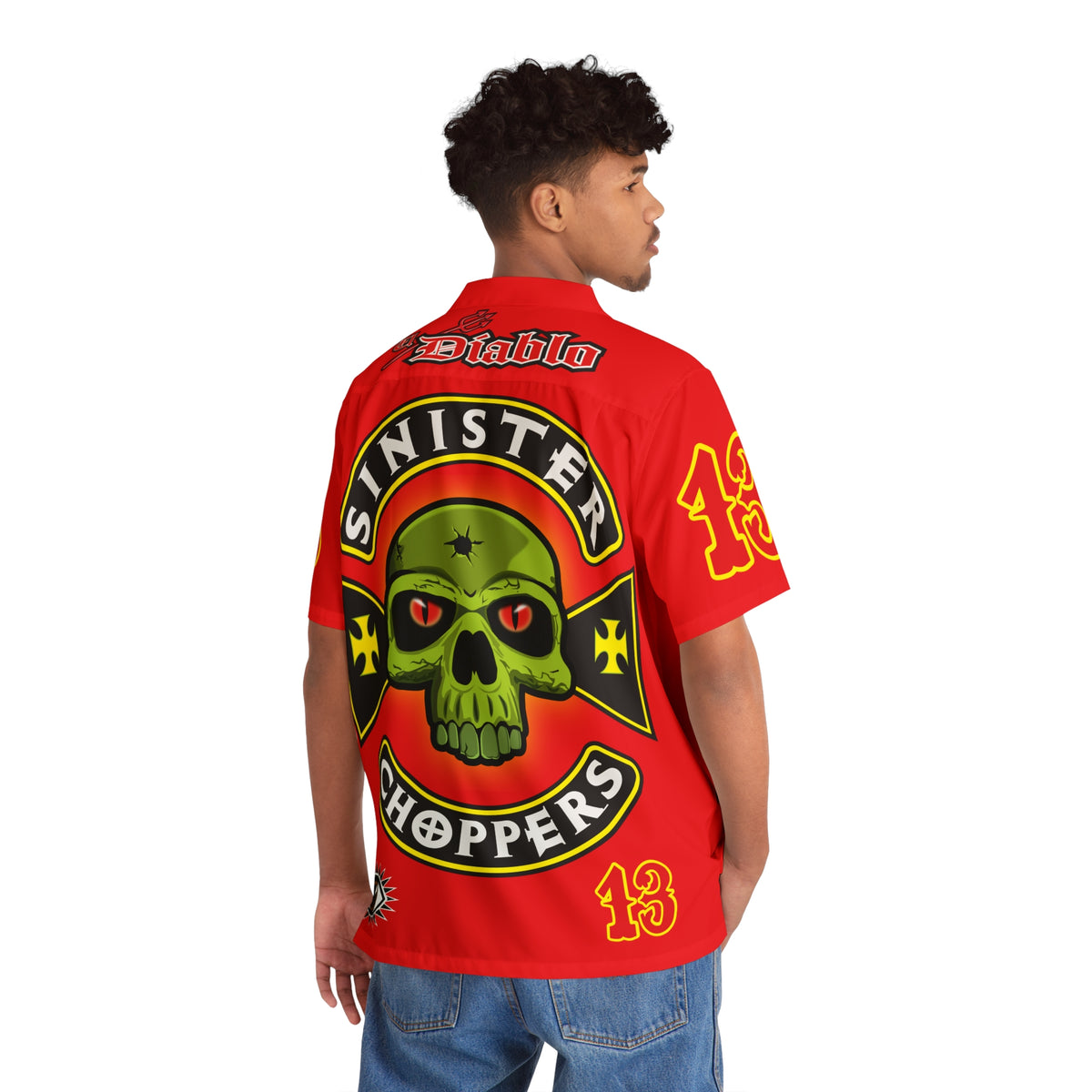 Big Bopper Men's Hawaiian Shirt - Loose, Comfortable Button Up Shirt for Easy Breezy Riding - Sizes to 5XL
