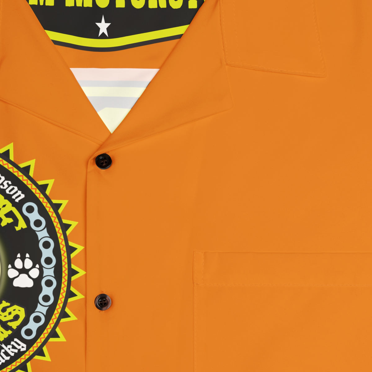 Big Bopper MWT Wolf Customs Motorcycle Hawaiian Shirt -  For Big Boys to Size 5XL