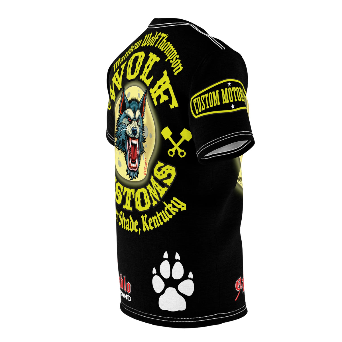 MWT Wolf Custom Motorcycles Super Riding Tee — Viciously Cool High Performance Motorcycle Riding Shirt