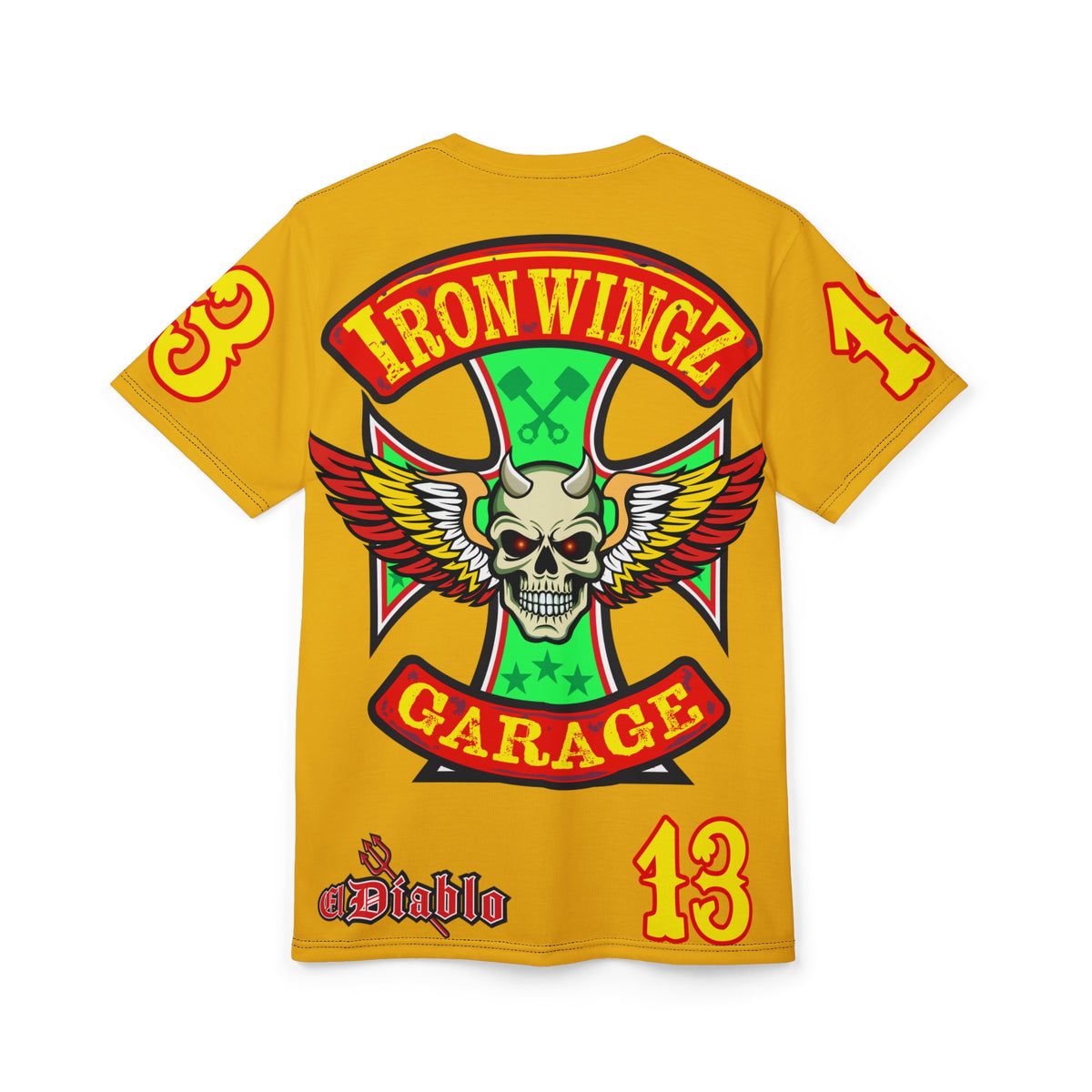 Iron Wingz Garage HiViz Super T - Hardcore Motorcycle Riders Cut