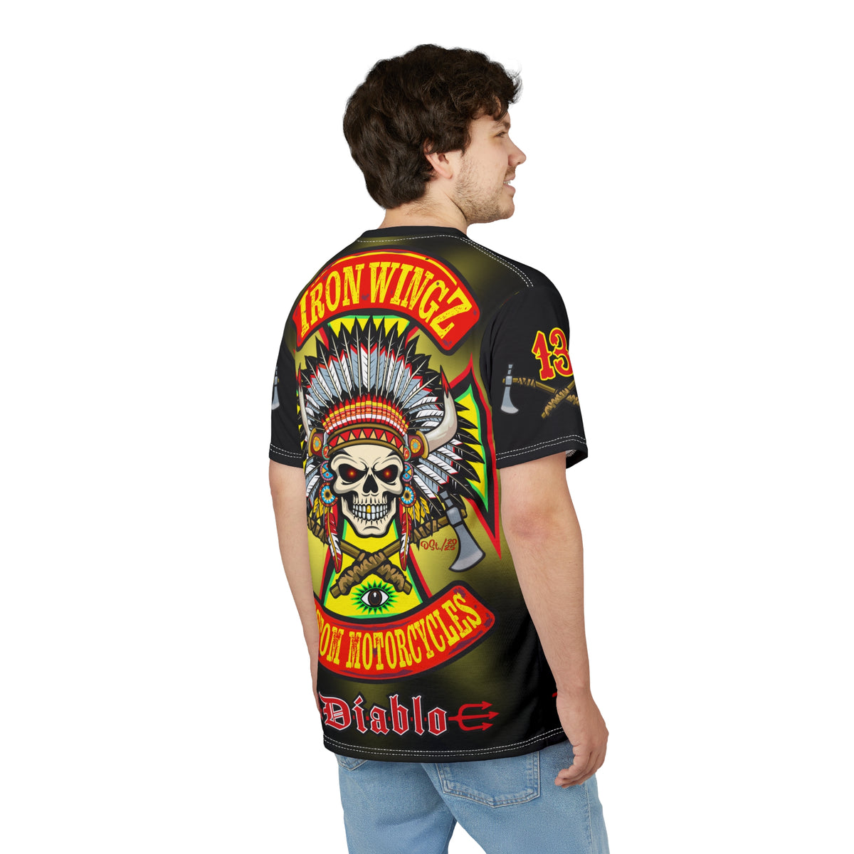 Iron Wingz Garage HiViZ Motorcycle Rider Super Tee