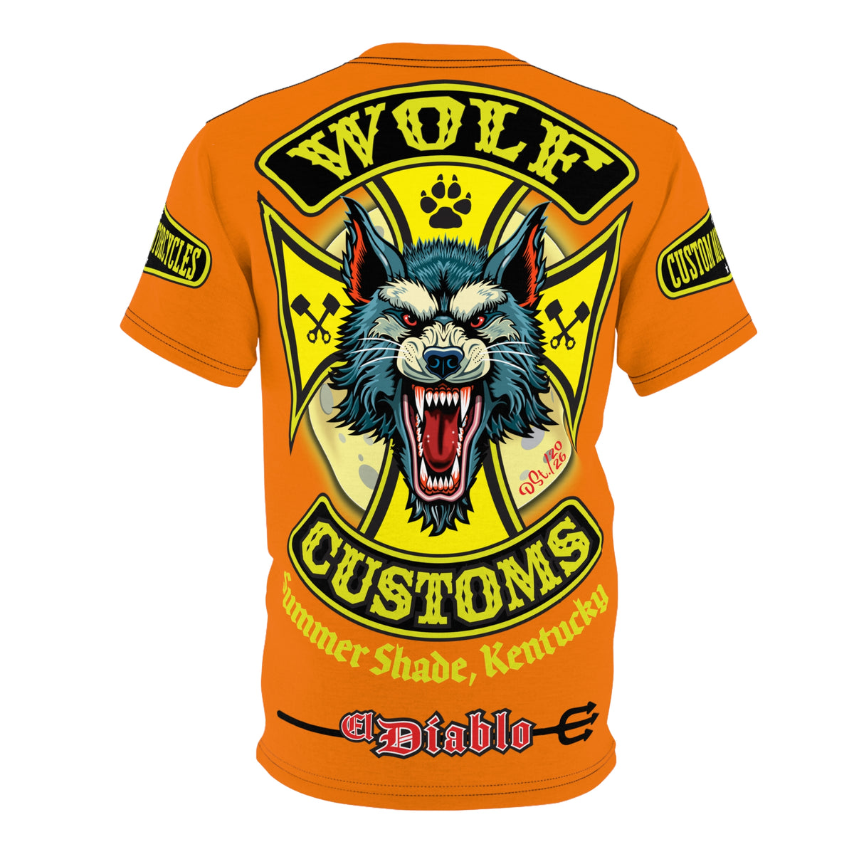 MWT Wolf Customs with XL HiViZ Graphics Super Tee —  The Best Biker Riding Tee EVER !!!